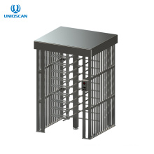 S304 Stainless Steel Cylinder Type Half Height Turnstile With One Way / Double Way